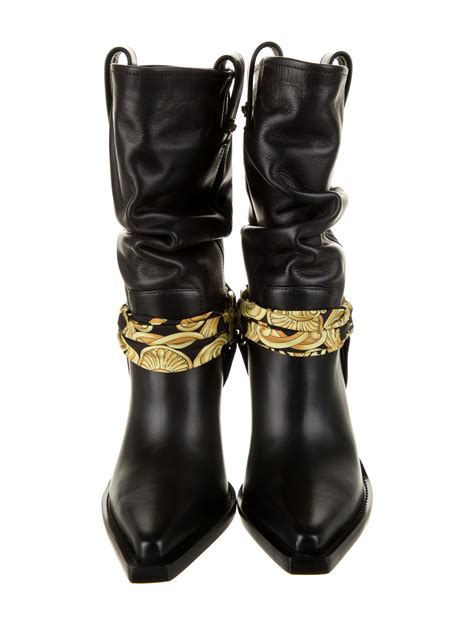 versace leather boots.